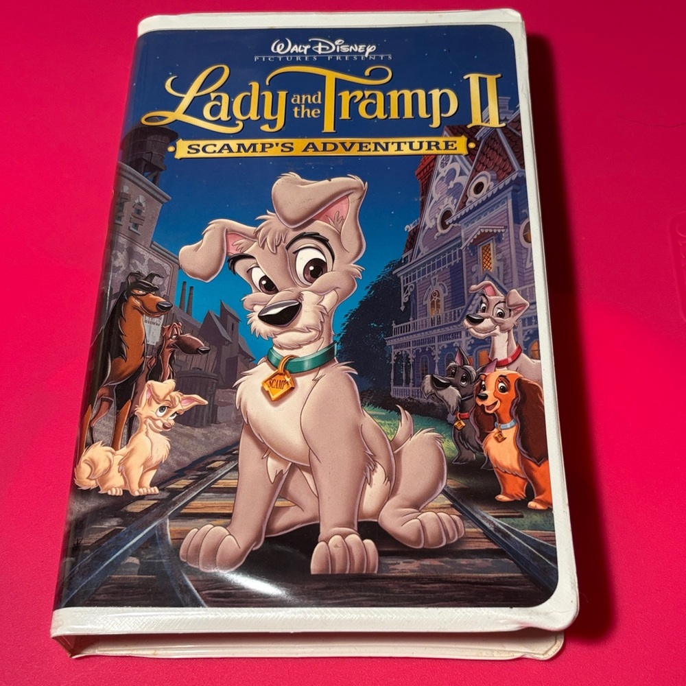 Disney Lady and the Tramp II Scamp's Adventure VHS - Blue and Pink